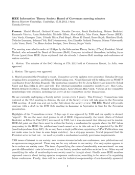 IEEE Information Theory Society Board of Governors Meeting Minutes Boston Marriott Cambridge, Cambridge, 07.01.2012, 1-6Pm Natasha Devroye