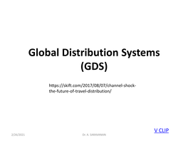 Global Distribution Systems (GDS)