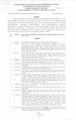 GOVERNMENT of NATIONAL CAPITAL TERRITORY of DELHI DEPARTMENT of TRADE and T AXAS (HUMAN RESOURCE BRANCH)� ' Ila410,Tf - VYAPAR BHAWAN, I.? ESTATE, NEW DELHI-110002