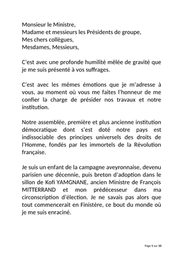 Monsieur Le Ministre, Madame Et Messieurs Les Présidents De Groupe, Mes Chers Collègues, Mesdames, Messieurs