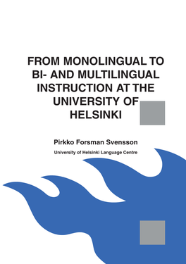 And Multilingual Instruction at the University of Helsinki
