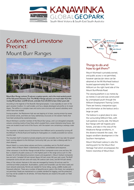 Craters and Limestone Precinct