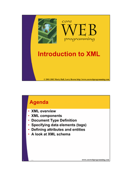 Introduction to XML