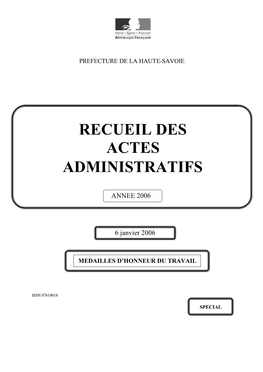 RAA SPECIAL MEDAILLES DU TRAVAIL Du