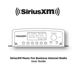 Siriusxm Music for Business Internet Radio User Guide