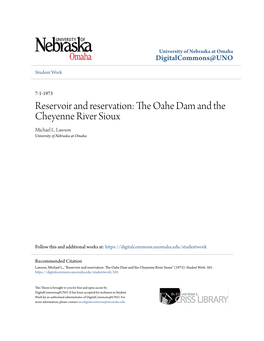 Reservoir and Reservation: the Oahe Dam and the Cheyenne River Sioux