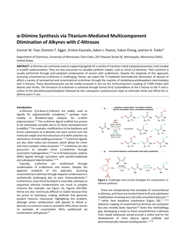 Α-Diimine Synthesis Via Titanium-Mediated Multicomponent Diimination of Alkynes with C-Nitrosos Connor W