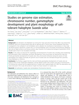 Studies on Genome Size Estimation, Chromosome