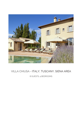 Villa Chiusa - Italy, Tuscany, Siena Area