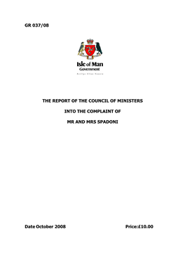 Report of the Council of Ministers