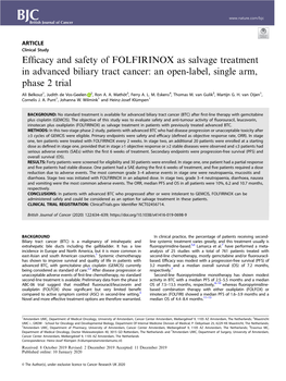 Efficacy and Safety of FOLFIRINOX As Salvage Treatment in Advanced