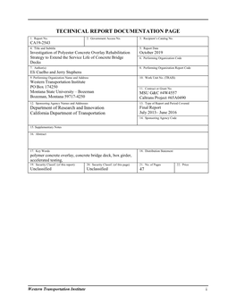 Investigation of Polyester Concrete Overlay Rehabilitation Strategy to Extend the Service Life of Concrete Bridge Decks