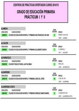 P1 Y P2 Primaria Ofertados