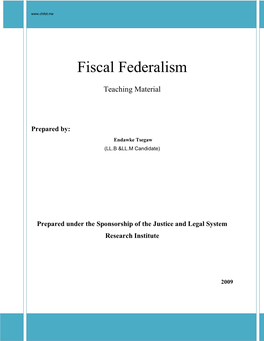 Fiscal Federalism