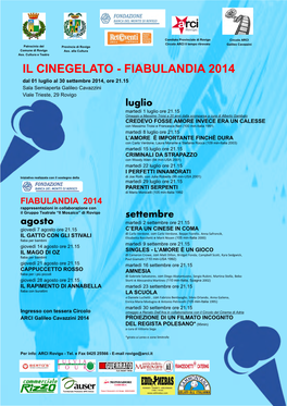 Il Cinegelato - Fiabulandia 2014