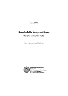 Romanian Public Management Reform