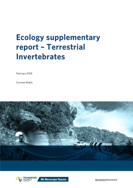 Ecology Supplementary Report – Terrestrial Invertebrates