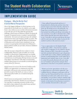 Nemours Student Health Collaboration Implementation Guide