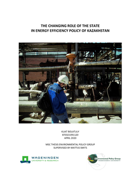 The Changing Role of the State in Energy Efficiency Policy of Kazakhstan