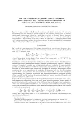 The 1958 Pekeris-Accad-Weizac Ground-Breaking Collaboration That Computed Ground States of Two-Electron Atoms (And Its 2010 Redux)