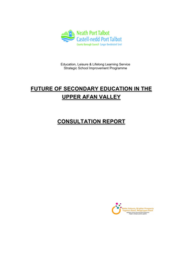 Future of Secondary Education in the Upper Afan Valley