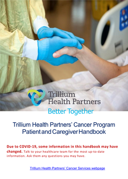 Cancer Program Patient and Caregiver Handbook