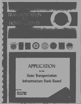 APPLICATION to the State Transportation Infrastructure Bank Board