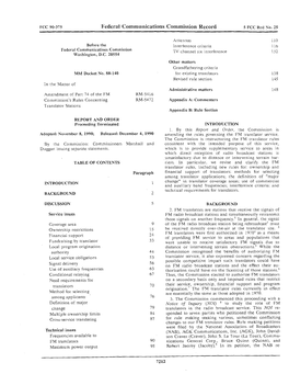 Federal Communications Commission Record 5 FCC Red :-10