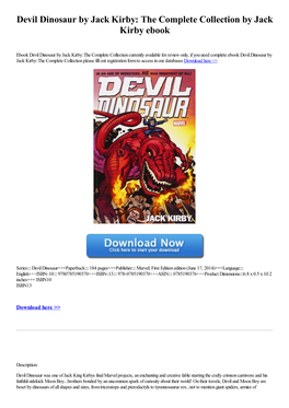 Devil Dinosaur by Jack Kirby: the Complete Collection by Jack Kirby Ebook