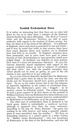 Scottish Ecclesiastical Dress� 25