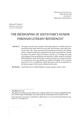 The (Re)Shaping of South Park's Humor Through