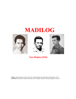 Tan Malaka – Madilog