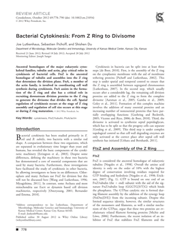 Bacterial Cytokinesis: from Z Ring to Divisome