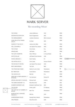 MARK SERVER Re-Recording Mixer