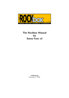 Rockbox User Manual