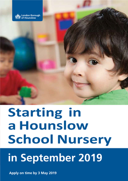 Starting in a Hounslow School Nursery in September 2019