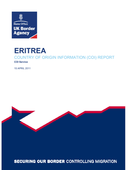 ERITREA COUNTRY of ORIGIN INFORMATION (COI) REPORT COI Service