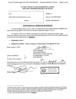 Case 20-31840-Sgj11 Doc 256 Filed 08/12/20