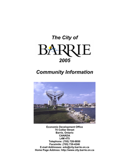 The City of 2005 Community Information