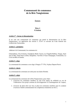 Communauté De Communes De La Brie Nangissienne