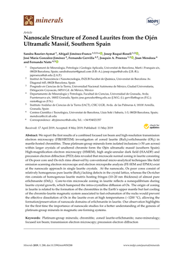 Nanoscale Structure of Zoned Laurites from the Ojén Ultramafic Massif