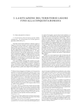 3. La Situazione Del Territorio Ligure Fino Alla Conquista Romana