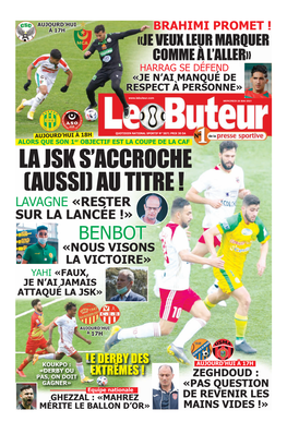 La Jsk S'accroche (Aussi) Au Titre !