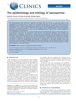 The Epidemiology and Etiology of Azoospermia