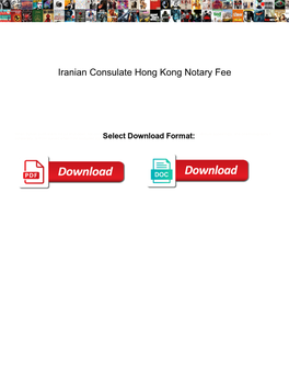 Iranian Consulate Hong Kong Notary Fee