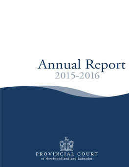 Provincial Court of NL Annual Report FY 2015/16