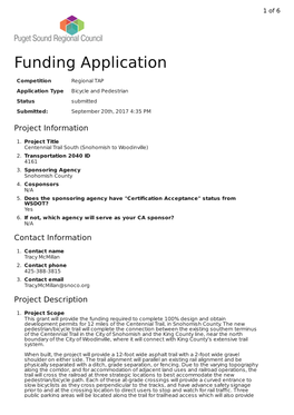 Funding Application