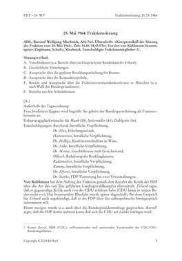 25. Mai 1964: Fraktionssitzung 1