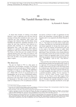 10 the Tunshill Roman Silver Arm