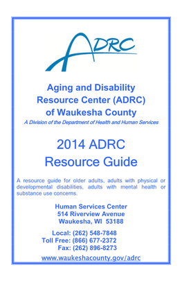 2014 ADRC Resource Guide